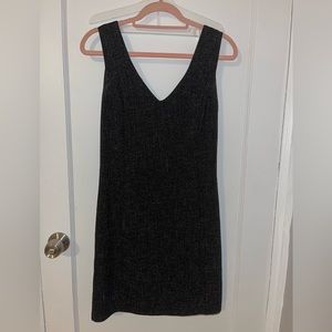 Aqua black and gray dress size: small v neck casual dress